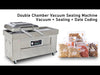 ZONESUN Double Chamber Vacuum Sealing Machine Bag Packaging Machine
