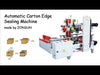 ZONESUN Automático Fita Seladora de Cantos de Papelão Adesivo de Quatro Lados Máquina de Selar Bordas de Caixas Máquina de Cintar