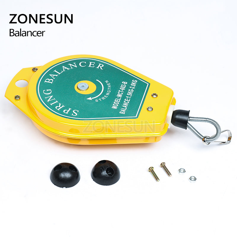 ZONESUN Spring Balancer 1.5kg-3.0kg Screwdriver Hanging Tool For Capping Machine