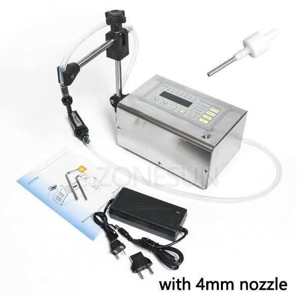 ZONESUN GFK-180 5-3500ml Electrical Diaphragm Pump Liquid Filling Machine - Extra 4mm nozzle / 110V - Extra 4mm nozzle / 220V