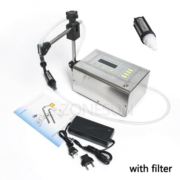 ZONESUN GFK-180 5-3500ml Electrical Diaphragm Pump Liquid Filling Machine - Extra filter / 110V - Extra filter / 220V
