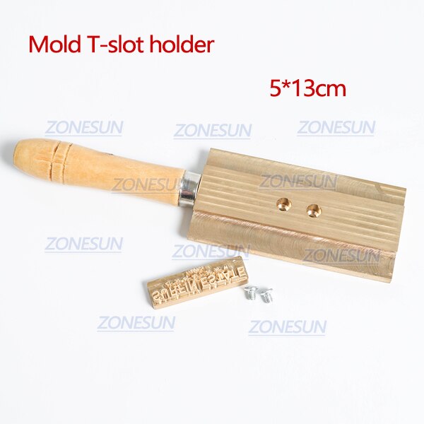 ZONESUN Hot Foil Stamping Machine Accessory Spare Parts Position Holder - Copper plate 5*13cm