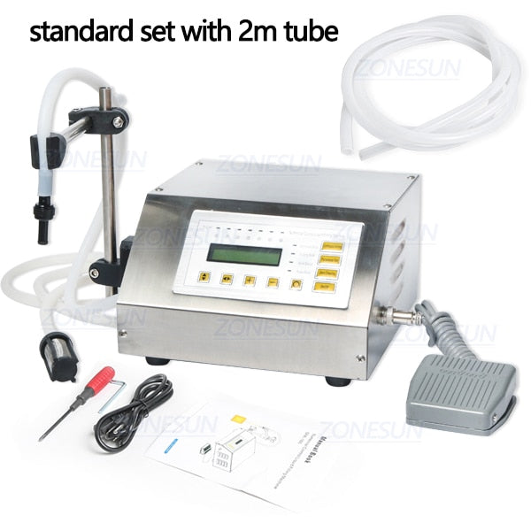 ZONESUN GFK-160 Diaphragm Pump Water Oil Liquid Filling Machine - With 2m tube / 110V - With 2m tube / 220V