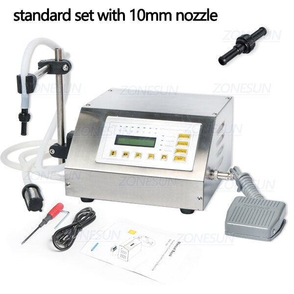 ZONESUN GFK-160 Diaphragm Pump Water Oil Liquid Filling Machine - With 10mm nozzle / 110V - With 10mm nozzle / 220V