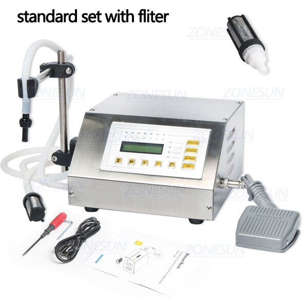 ZONESUN GFK-160 Diaphragm Pump Water Oil Liquid Filling Machine - With Filter / 110V - With Filter / 220V